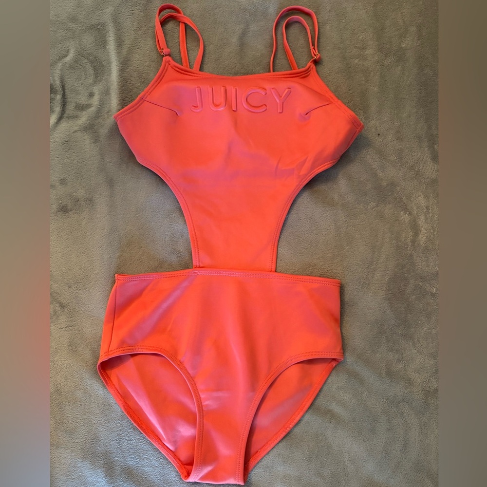 Y2K VINTAGE Salmon pink Juicy Couture one piece NWOT SWIMSUIT